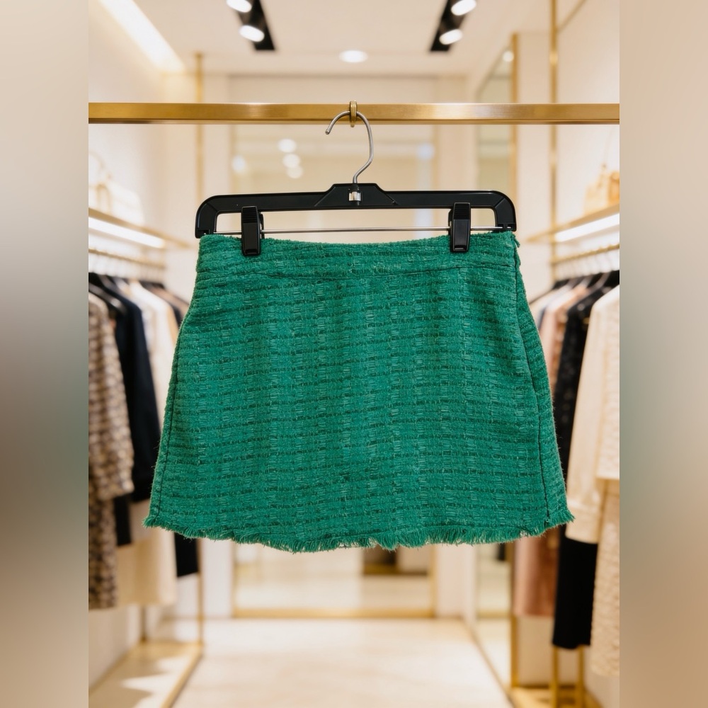 ARA Green Textured Skort Women’s Size S EU 26 Tweed Mini Skirt Shorts Pre-Owned